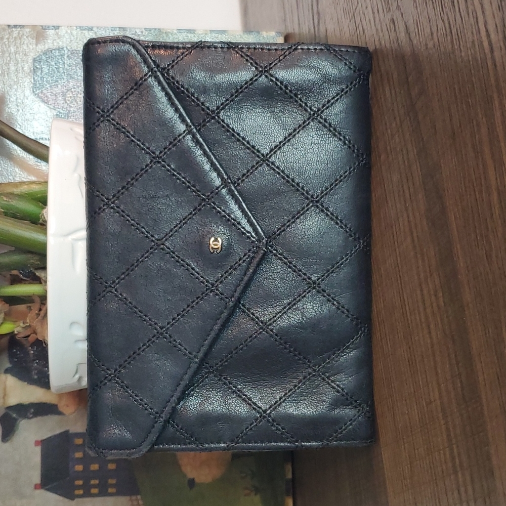 Chanel Black Wild Stitch Lambskin Small Wallet, comes with authenticity …